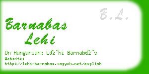 barnabas lehi business card